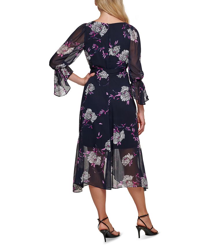 DKNY Floral-Print Midi Dress & Reviews - Dresses - Women - Macy's