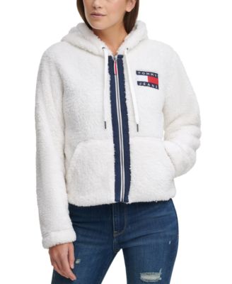 tommy jeans cropped logo hoodie