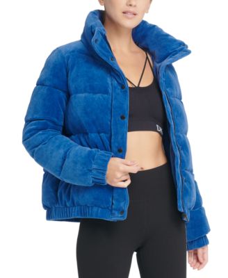 dkny velour padded jacket