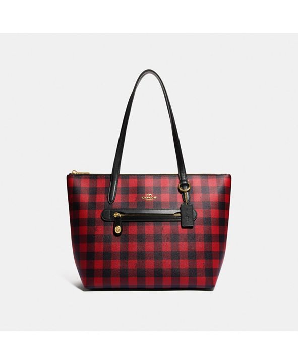 coach buffalo plaid bag