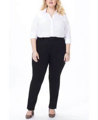 nydj marilyn straight leg jeans plus size