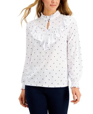 macy's ruffle blouse