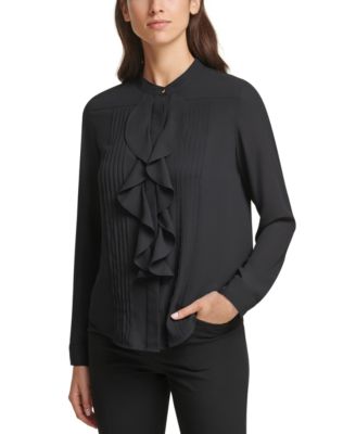 macys ruffle top