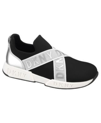 macy's black slip on sneakers