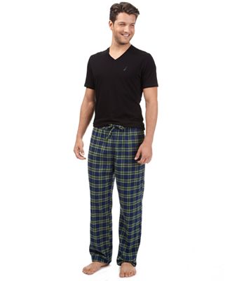 Nautica Men's Sleepwear, Short Sleeve Pajama Gift Set - Pajamas, Robes ...