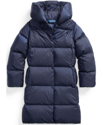 Big Girls Quilted Hooded Down Coat 