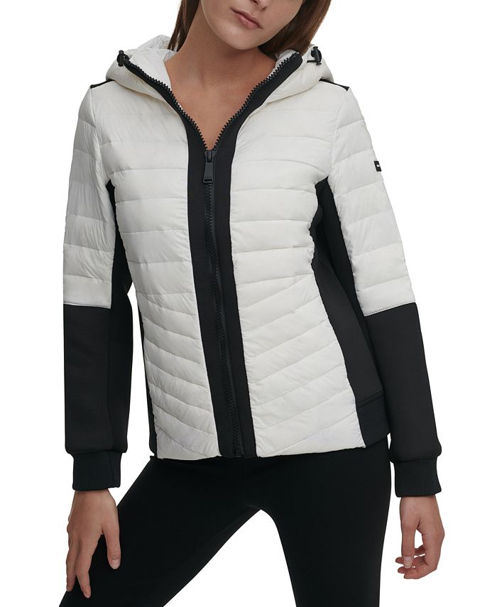 DKNY Sport Hooded Colorblocked Down Jacket & Reviews Jackets