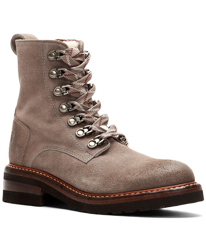 leather & nylon hiker booties