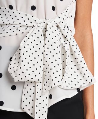 macys polka dot blouse