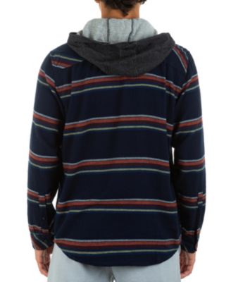 hurley flannel hoodie