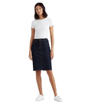 ralph lauren denim skirt macy's