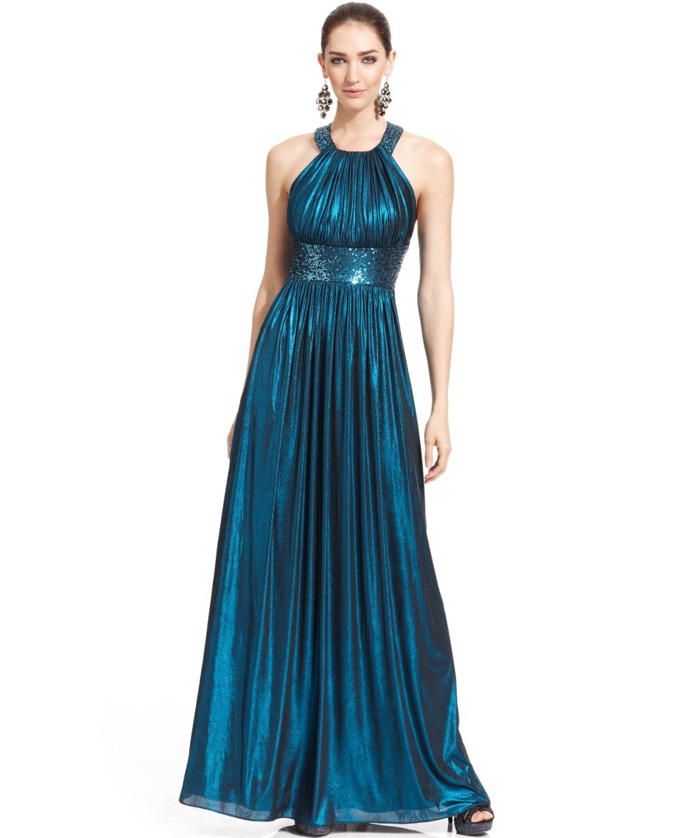 Betsy & Adam Off The Shoulder Ombre Gown   Dresses   Women
