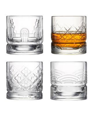 Бокалы для виски La Rochère ассорти по 10 унций, Набор из 4 бокалов для виски