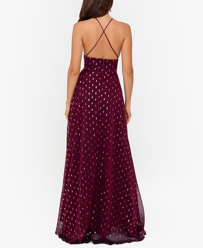 betsy and adam metallic gown