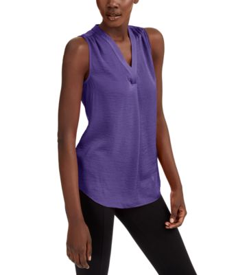 purple satin tank top