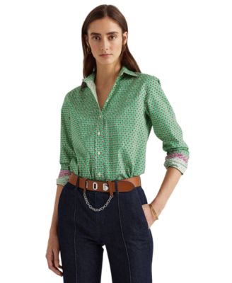 macy's ralph lauren petite tops
