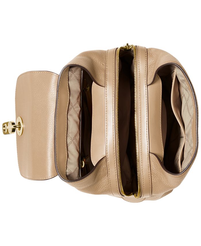 michael kors raven leather backpack