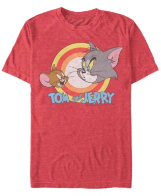 Мужская футболка с короткими рукавами и логотипом Tom Jerry, красная