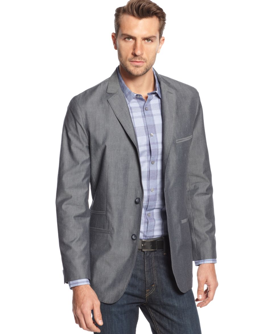 Alfani Big and Tall Light Grey Blazer   Blazers & Sport Coats   Men