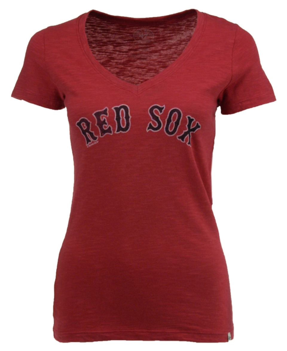 47 Brand Womens Short Sleeve Boston Red Sox V Neck T Shirt   Sports Fan Shop By Lids   Men