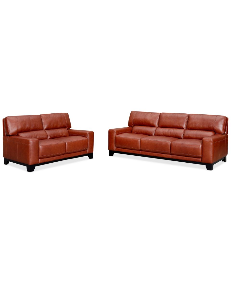 Luke Leather Sofa, 92W x 42D x 36H   Furniture