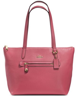 macy's red coach purse