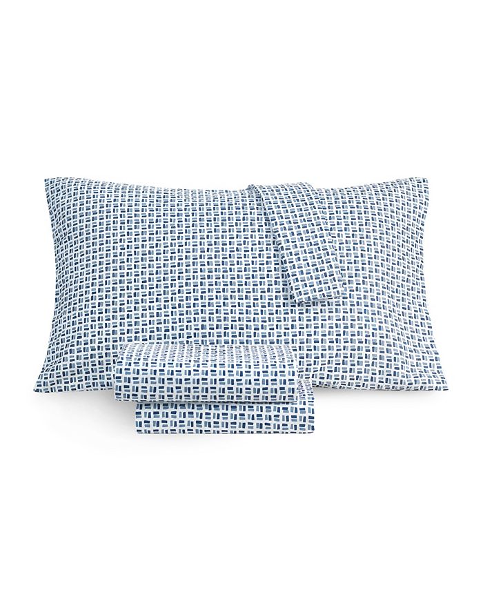 Sanders Printed Microfiber Twin 3Pc Sheet Set, Created for Macy's