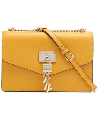 dkny elissa large leather shoulder flap
