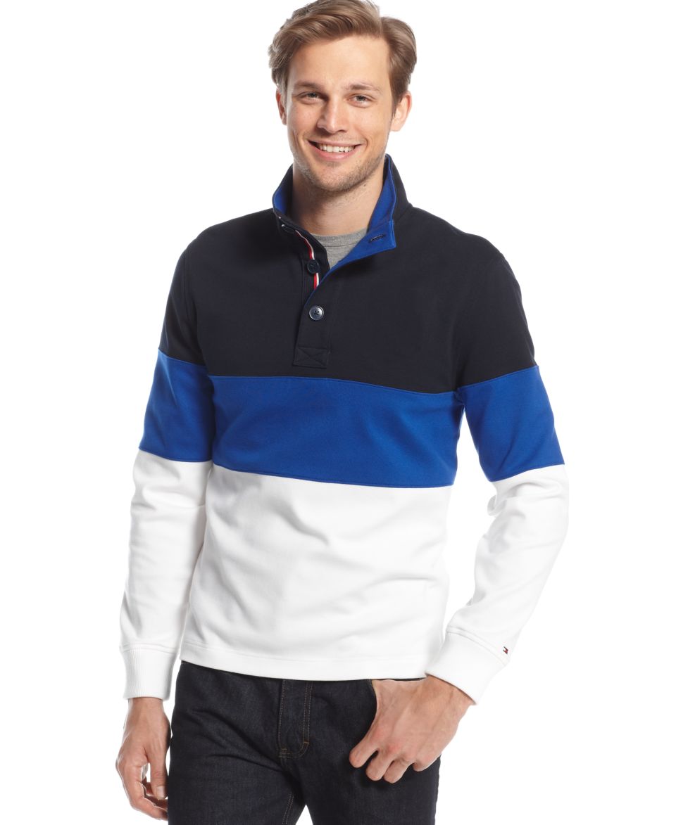 Tommy Hilfiger Sweater, Deer Colorblock Crew   Sweaters   Men