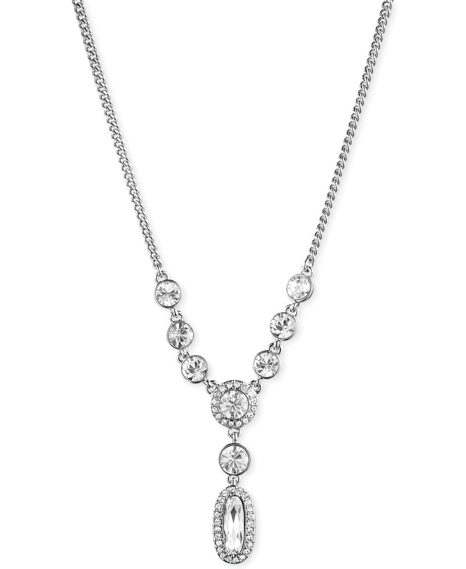 Givenchy Necklace, Silver Tone Swarovski Element Teardrop Pendant Necklace   Fashion Jewelry   Jewelry & Watches