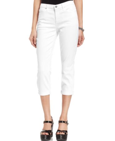 DKNY Petite Skinny Denim Capris, White Wash - Jeans - Women - Macy's