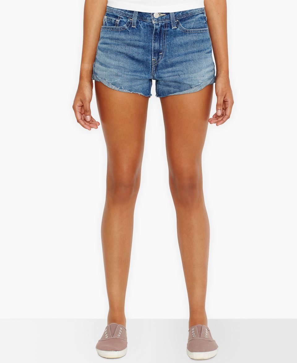 Levis Juniors Two Tone Cut Off Shorts   Juniors Shorts