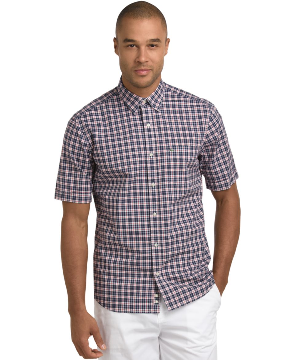 Lacoste Gingham Short Sleeve Checked Shirt
