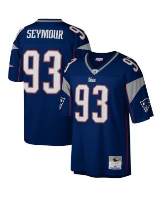 Мужская футболка Richard Seymour Navy New England Patriots 2003 года выпуска, реплика Legacy