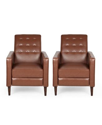 Набор современных кресел Mervynn середины века с тафтингом на пуговицах, 2 предмета