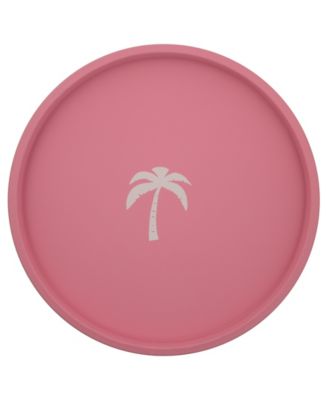 14-дюймовый круглый сервировочный поднос из пальмового дерева для развлечений