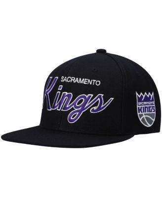 Мужская кепка Mitchell & Ness Black Sacramento Kings Hardwood Classics Script 2.0 с застежкой-молнией