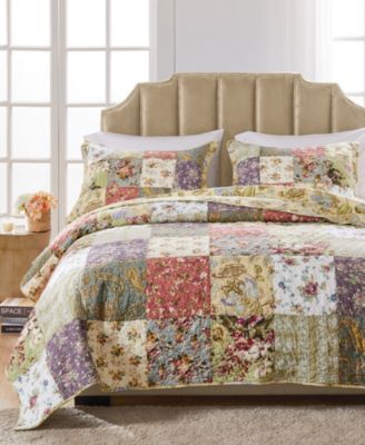 Комплект стеганых одеял Greenland Home Fashions Blooming Prairie из 3 предметов, Полный/Queen
