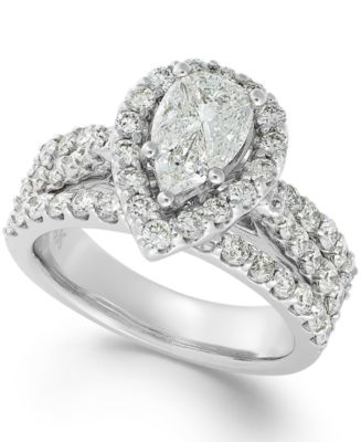 Macy's Diamond Engagement Ring in 14k White Gold (2-3/8 ct. t.w ...