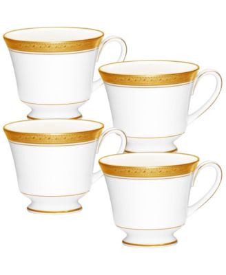 Золотой набор Noritake Crestwood Gold из 4 чашек, сервиз на 4 персоны