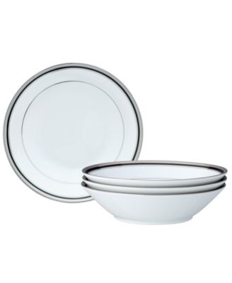 Набор Noritake Austin Platinum из 4 суповых мисок, 7,50 дюйма, 12 унций.