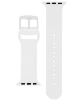 С белым силиконовым ремешком без застежки, предназначенным для Apple Watch® 42 мм (серия 10) и 38/40/41 мм