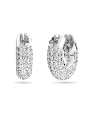 Серьги-кольца с паве Swarovski Dextera Pave