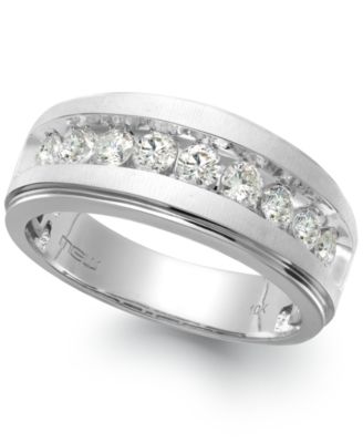 mens white gold diamond ring