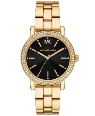 Женские золотые часы из нержавеющей стали Michael Kors Corey с тремя стрелками, 38 мм