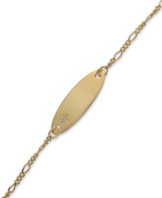 14k gold baby id bracelet