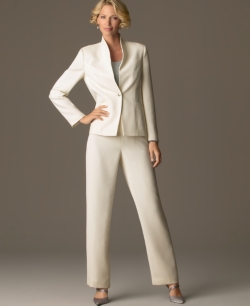 Calvin Klein Winter-White Pant Suit