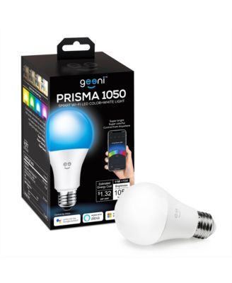Светодиодная лампа Wi-Fi Geeni PRISMA 1050, многоцветная (2700K) – Светодиодные лампы с регулируемой яркостью, A21, эквивалент 75 Вт - Концентратор не требуется – Работает с Amazon Alexa, Google Assistant multi