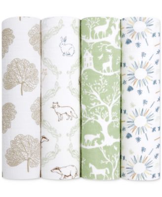 Муслиновые пеленки для новорожденных мальчиков или девочек, упаковка из 4 штук