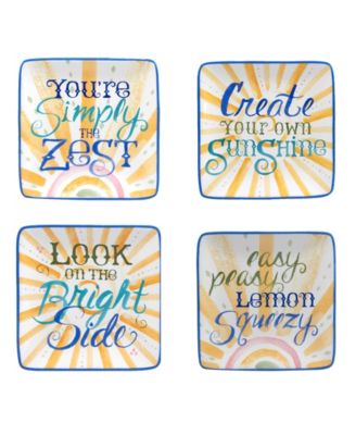 Сертифицированные международные тарелки для канапе с лимонадом, набор из 4-х